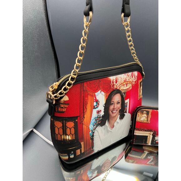CHRISTMAS Kamala Harris Purse & Wallet Set NWT - Picture 5 of 6